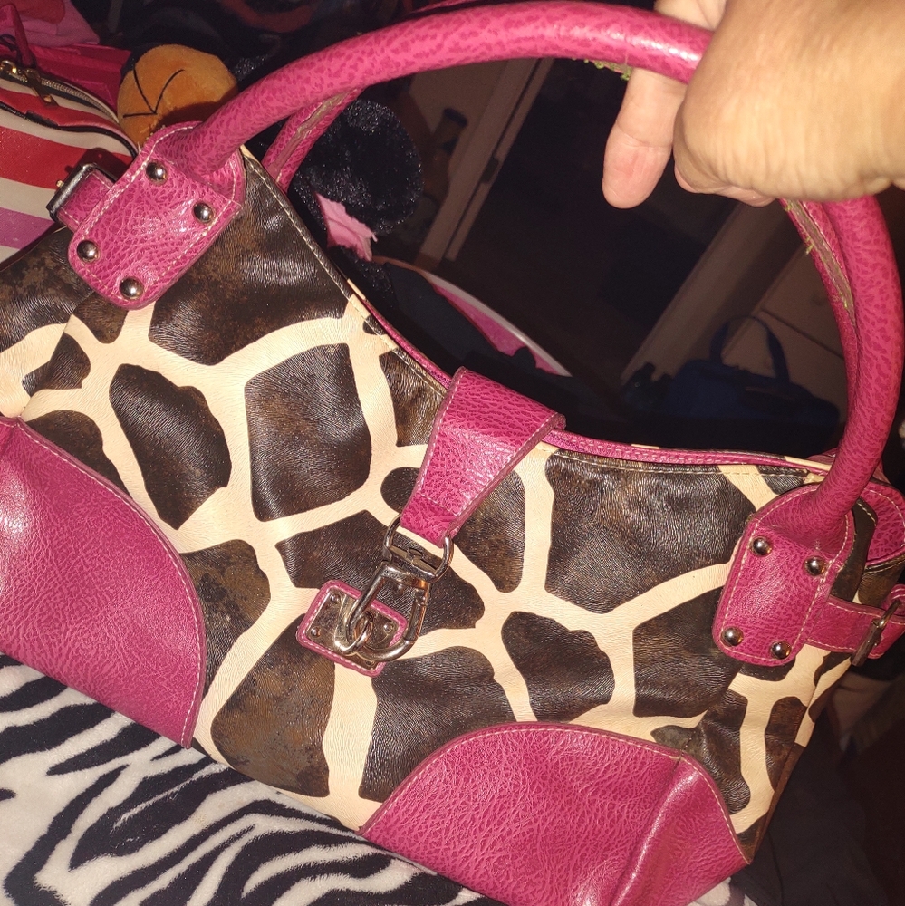 Animal print purse